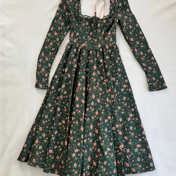 House of CB Delia Green Floral Print Midi Dress - Picture 12 of 13